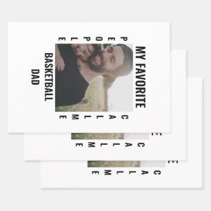 Fotosjabloon voor Aangepaste sportvader Sport mam Inpakpapier Vel