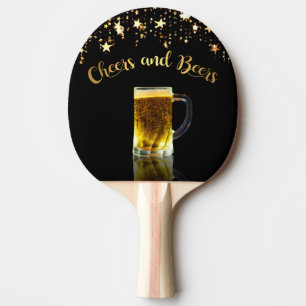 Fotosjabloon voor Cheers and Beers 50th Birthday Tafeltennisbatje