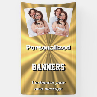 Fotosjabloon voor faux golden metallic goud spandoek