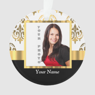 Fotosjabloon voor gouddemasinstagram ornament