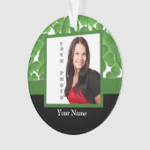 Fotosjabloon voor groene shamrock ornament (voorkant)