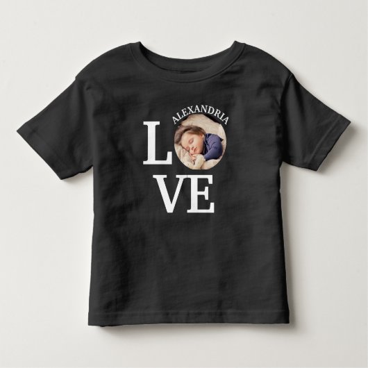 Fotosjabloon voor moderne aangepaste liefde kinder shirts (Voorkant)