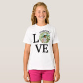 Fotosjabloon voor moderne aangepaste liefde t-shirt (Voorkant volledig)