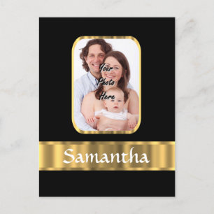 Fotosjabloon voor zwart en goud briefkaart