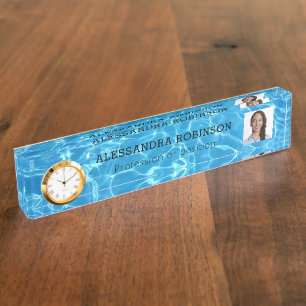 Fotosjabloon Waterthema Desk Naam Bord Naambordje