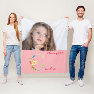 Fotosjerpdeken voor oma fleece deken