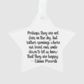 Fotosterren in de hemelherdenking acryl ornament (achterkant)