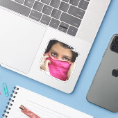 Fotosticker uploaden sticker (Laptop met iPhone)