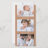 Fotostrip Collage 4 Fotoklep geboorte Aankondiging (Voorkant)