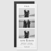 Fotostrip Monogram Rand Magnetische bruiloft (Voorkant / Achterkant)