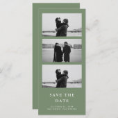 Fotostrip QR Code Sage Green Wedding (Voorkant / Achterkant)
