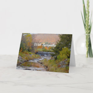 Fotosympathie Vermont Stream Waterfall Autumn Kaart