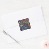 Fotosynesthesie vierkante Sticker (Envelop)