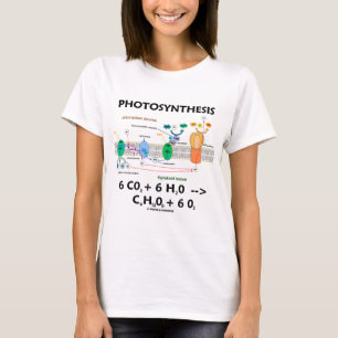 Fotosynthese (koolstofdioxide + water) t-shirt