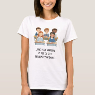Fototekst toevoegen Maak uw eigen klasse reünie aa T-shirt