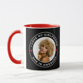 Fototeksthart Ik hou van mijn Geweldige Vriendin Mok