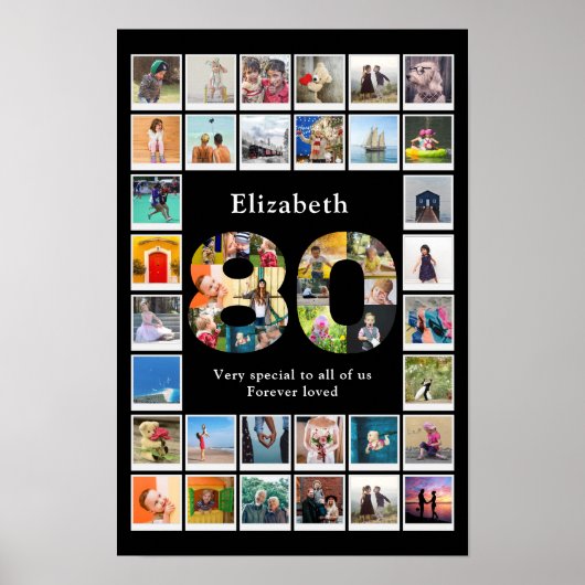 Fototemplate 80ste verjaardag poster (Voorkant)