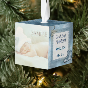 Fototemplate Cute Blue Baby Ornament