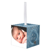 Fototemplate Cute Blue Baby Ornament (Achter hoekig)