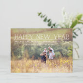 Fototypografie nieuw jaar feestdagenkaart (Staand voorkant)