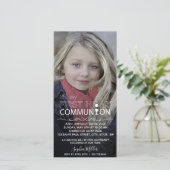 FotoTypografische Communie - Fotokaartenuitnodigin (Staand voorkant)