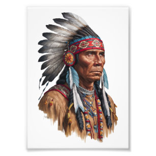 Fotouitbreiding - Native Americans Foto Afdruk