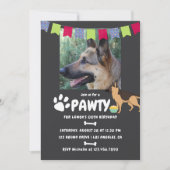 Fotouitnodiging van Shepherd Dog Birthday Kaart (Voorkant)