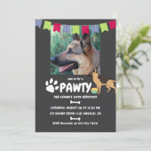 Fotouitnodiging van Shepherd Dog Birthday Kaart (Staand voorkant)