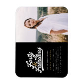 Fotouitnodiging voor 40 en geweldige verjaardagsfe magneet (Verticaal)