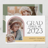 Fotouitnodiging voor hedendaags grafisch Afstudere Kaart (Voorkant / Achterkant)