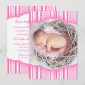 Fotouitnodiging voor kerstmeisjes kaart (Voorkant / Achterkant)