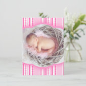 Fotouitnodiging voor kerstmeisjes kaart (Staand voorkant)