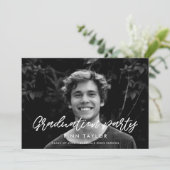 Fotouitnodiging voor moderne lettertypegrootte aankondiging (Staand voorkant)