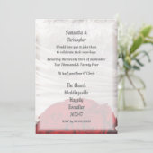 Fotouitnodiging voor Rode florale bouquet bruiloft Kaart (Staand voorkant)