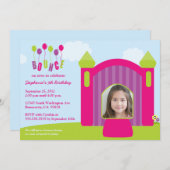 Fotouitnodiging voor verjaardagsfeest kaart (Voorkant / Achterkant)