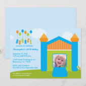 Fotouitnodiging voor verjaardagsfeest kaart (Voorkant / Achterkant)