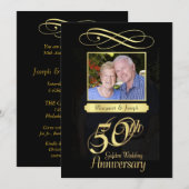 Fotouitnodigingen van de 50e Jubileum Kaart (Voorkant / Achterkant)