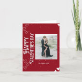 Fotovakantie met Cute Red Calligraphy Valentijnsda (Voorkant)