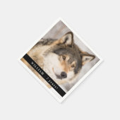 Fotovee van het feest van de wolf servet (Hoek)