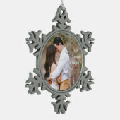 Fotoversiering Tin Sneeuwvlok Ornament (Links)