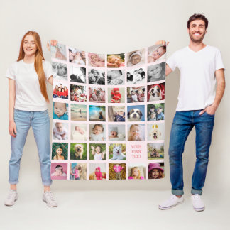 Fotoverzamelingsfamilie: ontwerp uw eigen multi-Af Fleece Deken