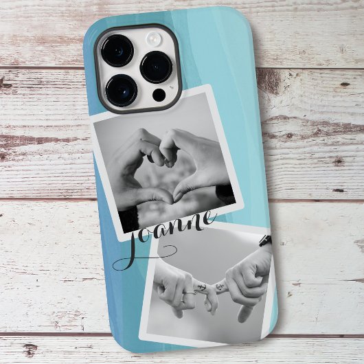 Fotoverzamelnaam Waterverf Blauw Case-Mate iPhone Case