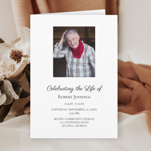 Fotoviering van de begrafenis van Life Memorial Programma