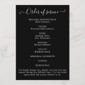 Fotoviering van het leven Orde van dienst zwart Programma (Achterkant)