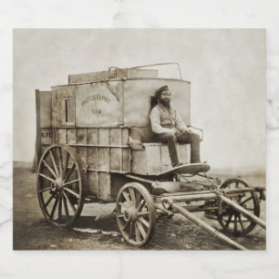 Fotowagen van Roger Fenton Fotorealisme Likeurfles Etiket