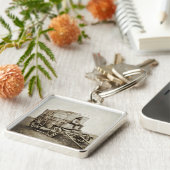 Fotowagen van Roger Fenton Fotorealisme Sleutelhanger (Zijkant)