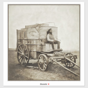 Fotowagen van Roger Fenton Fotorealisme Sticker