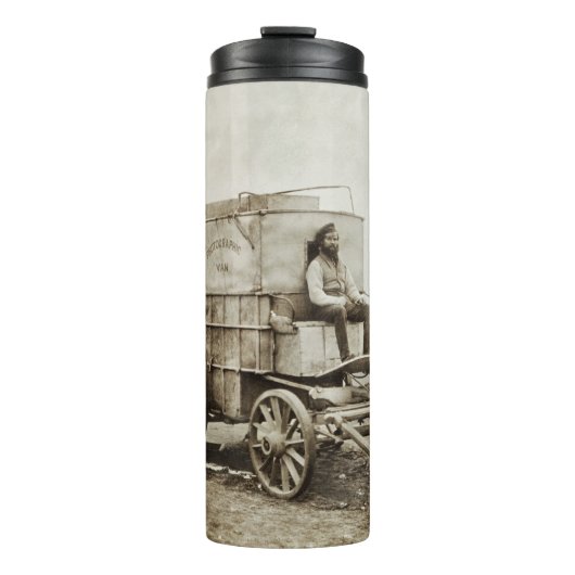 Fotowagen van Roger Fenton Fotorealisme Thermosbeker (Voorkant)