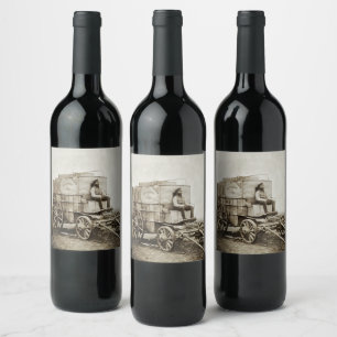 Fotowagen van Roger Fenton Fotorealisme Wijn Etiket