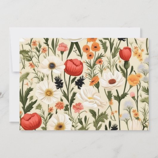 FotoWhimsical Wildflower Meadow Bruiloft Save The Date (Achterkant)